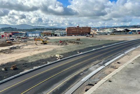 Avanzan las obras de urbanización del triángulo curvilíneo